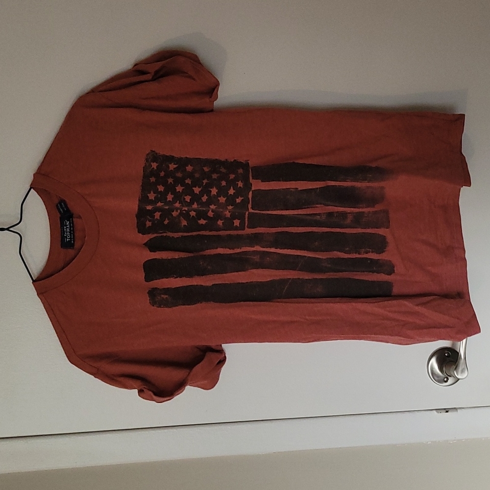 Topman red USA flag design tshirt